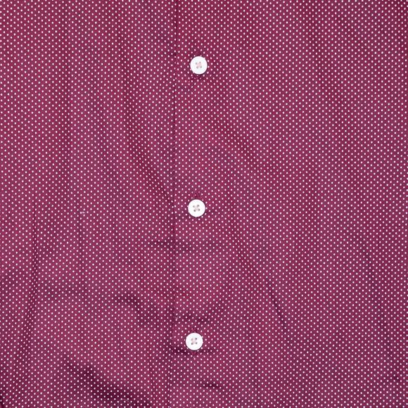 Denim & Flower by Ricky Singh Red with White Poka Dots Shirt in Medium - Picture 6 of 10